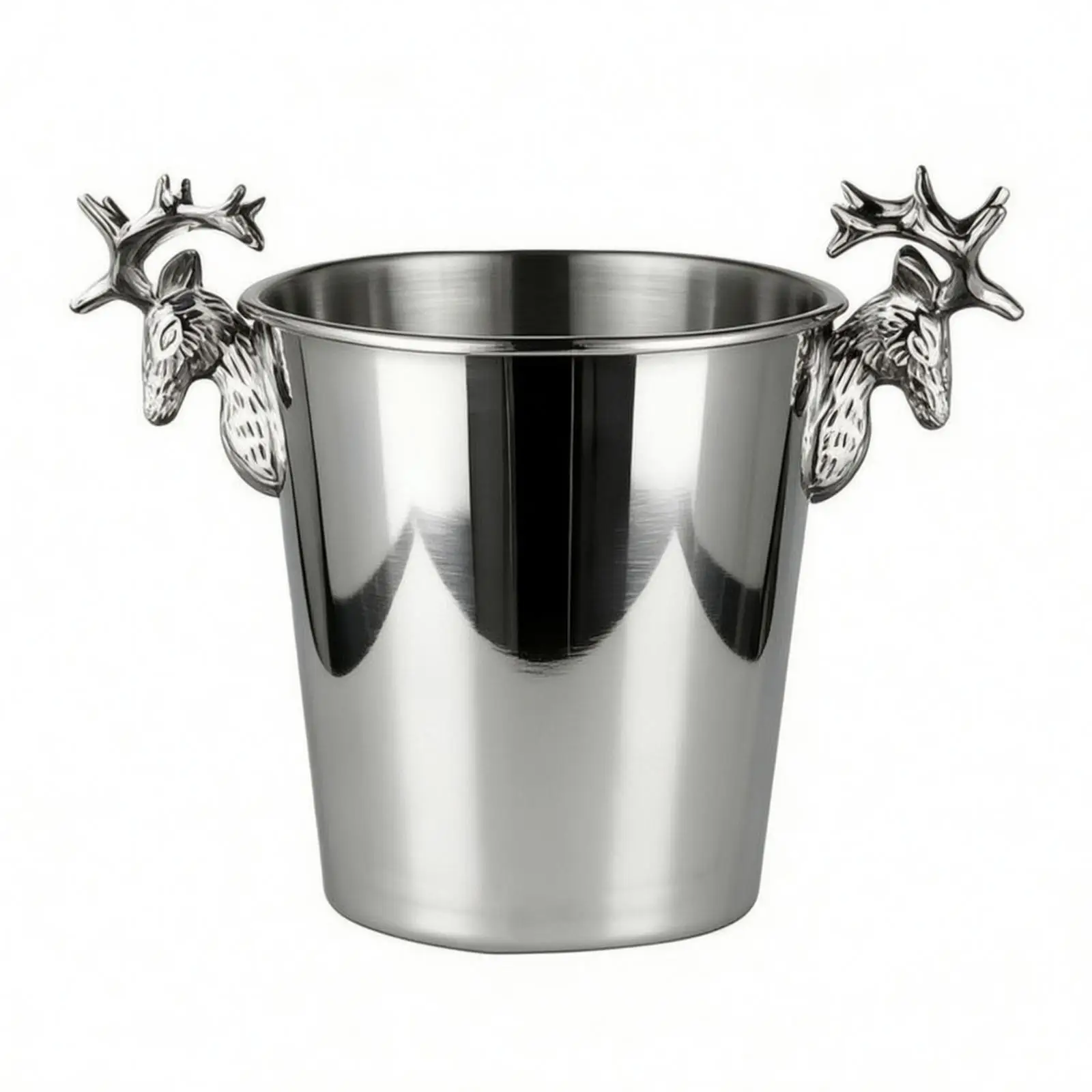 Deer Head Design Ice Bucket for Wine Beer Chilling Stainless Steel Bar Accessory for Entertaining Hosts