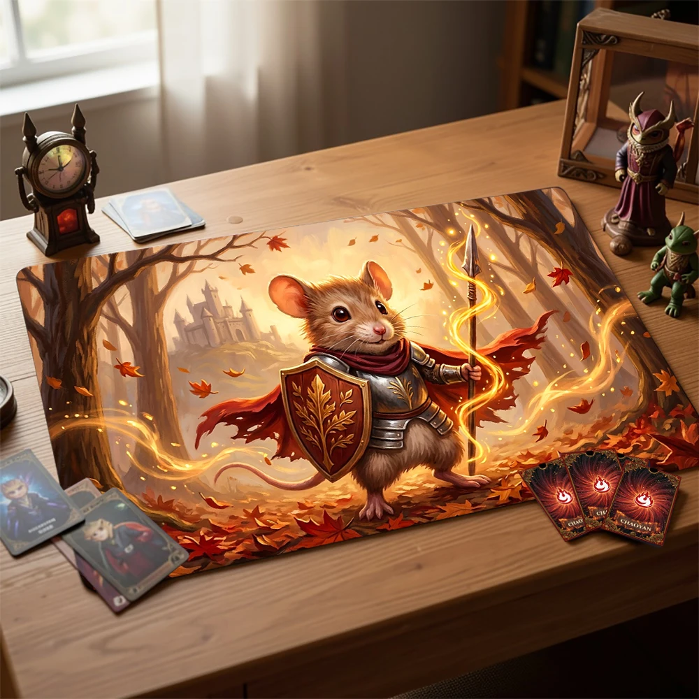 Fantasy Castle Guardian Magic Card Battle Mat TCG Playmat Anti-slip Base 35X60cm Gathering Gaming Mats Board Game Mat for TCG
