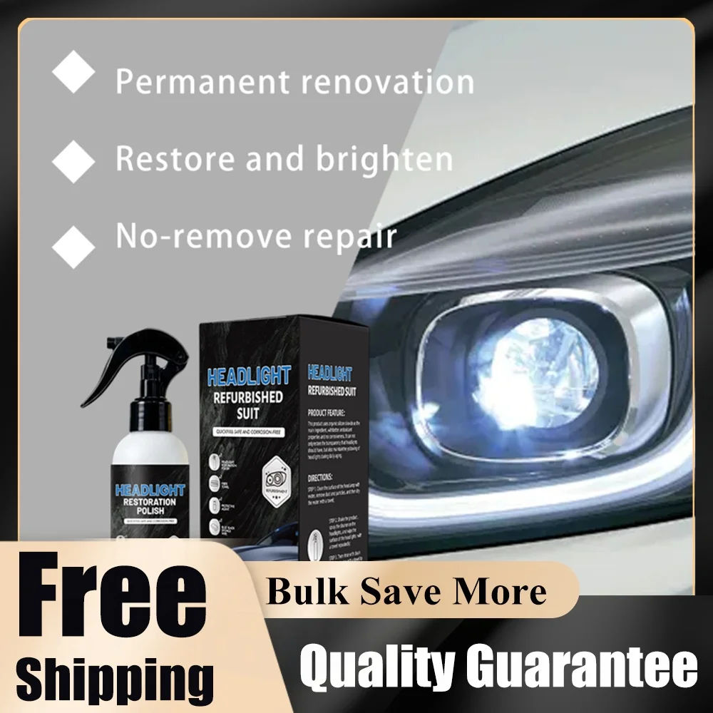 Fast & Easy Car Headlights Cleaners Multi Purpose Versatile Headlight Refurbish Kit for Improving Night Driving Visibility