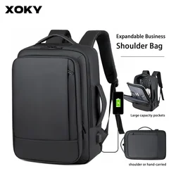 XOKY Men Backpacks Travel Business Hiking Backpacks Laptop Backpack USB Charge Waterproof School BackPack Mochaila For Men