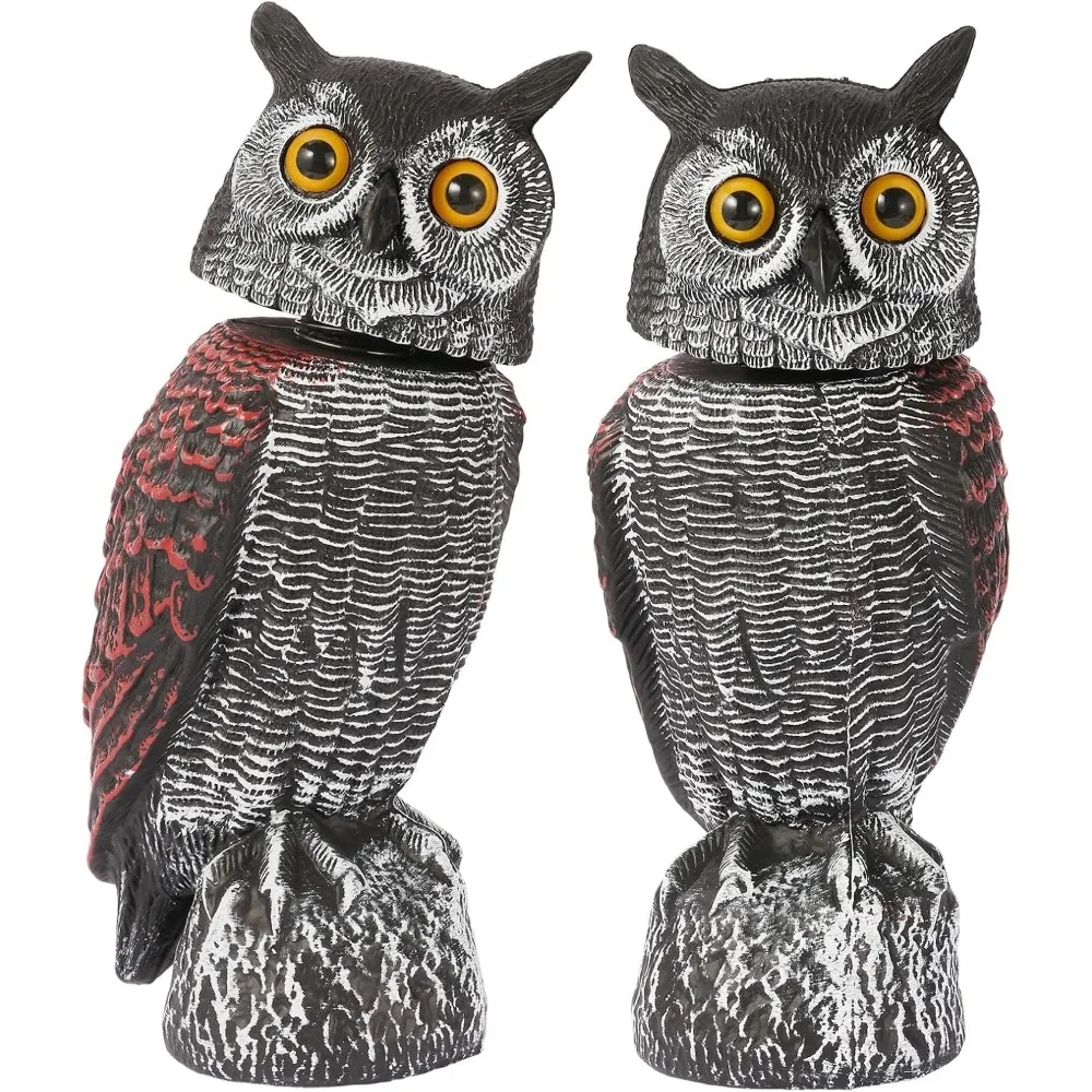 Owl Decoy Plastic Shake Head Owl Decoy To Scare Birds Away Scarecrow Fake Owl Outdoor Garden Decoration Owl Decoy to Scare Birds