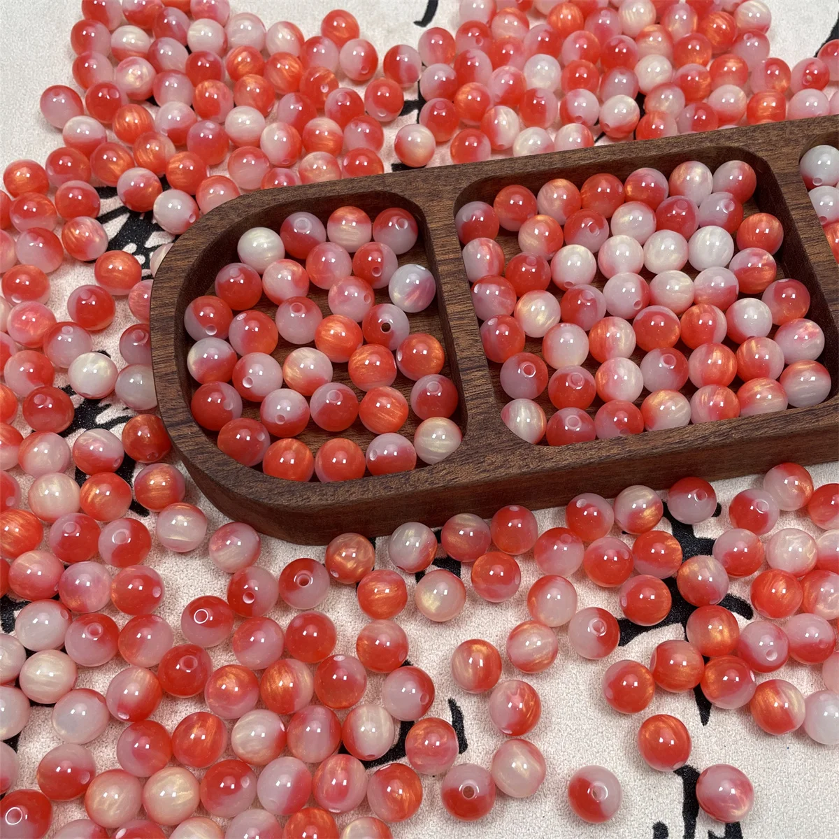 CH34 10mm Round Lovely Beads Beautiful Girl Handmade Diy Beaded Korean Fashion Bracelet Hair Ring Accessories Beads Material