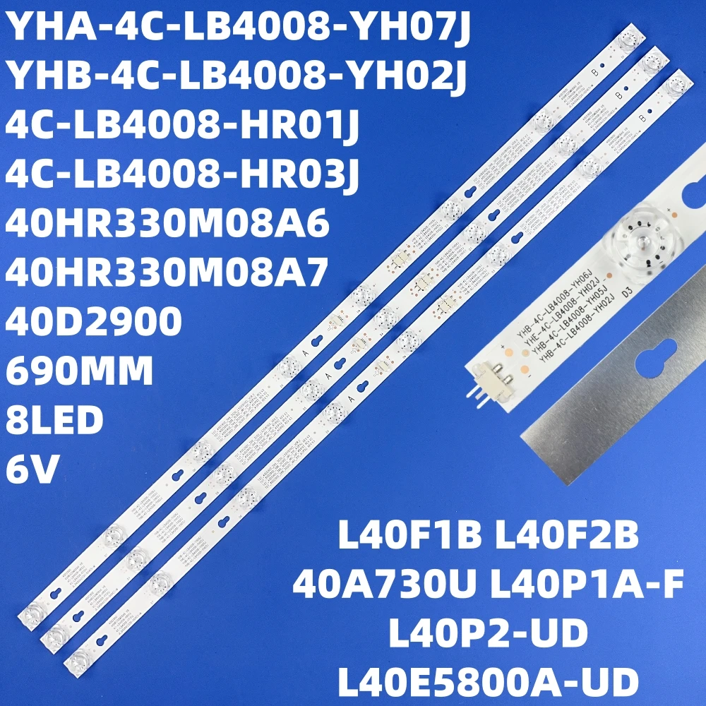 LED Backlight strip TOT-40D2900-3X8-3030C for F40D4026 40DS500 40FB5426 40FB5446 40FC3201 LVF395ND1L40FC3221 40FC3206 F40D4021