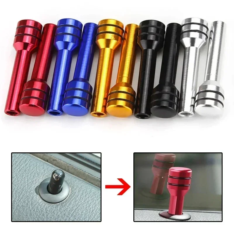 2/4Pcs Car Door Lock Pin Door Lock Rod 49mm Knob Pull Security Insurance Auto Universal Security Door Lock Picking Latch Pins