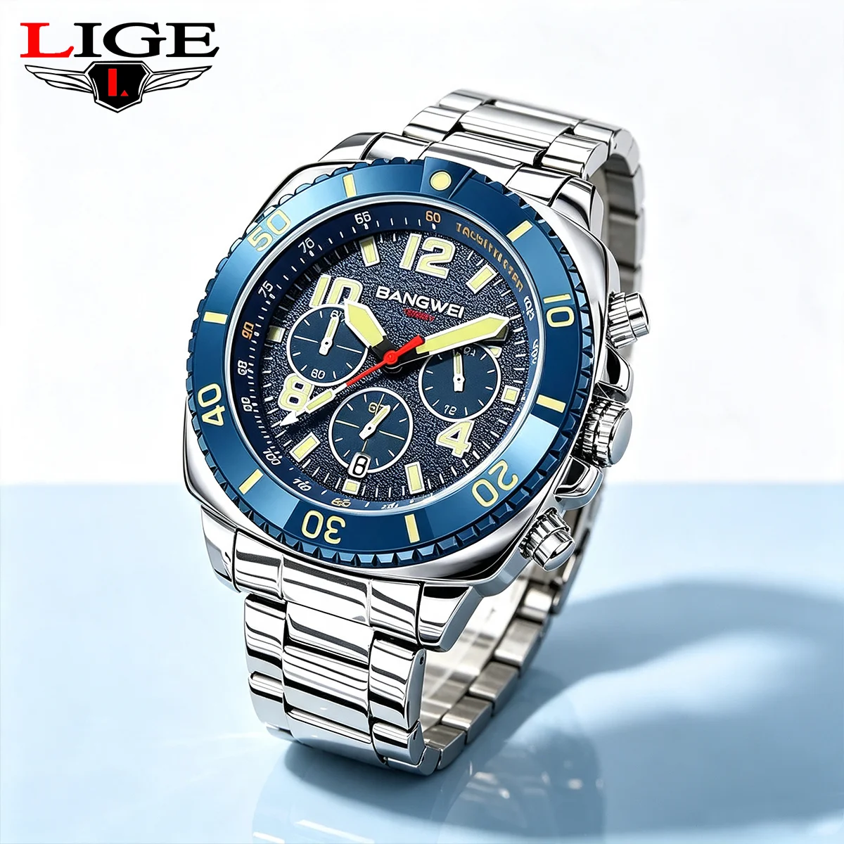 LIGE 2026 TOP Men's Watches Business Fashion Waterproof Luminous Stainless Steel Quartz Watches for Men Reloj Hommes clock+BOX