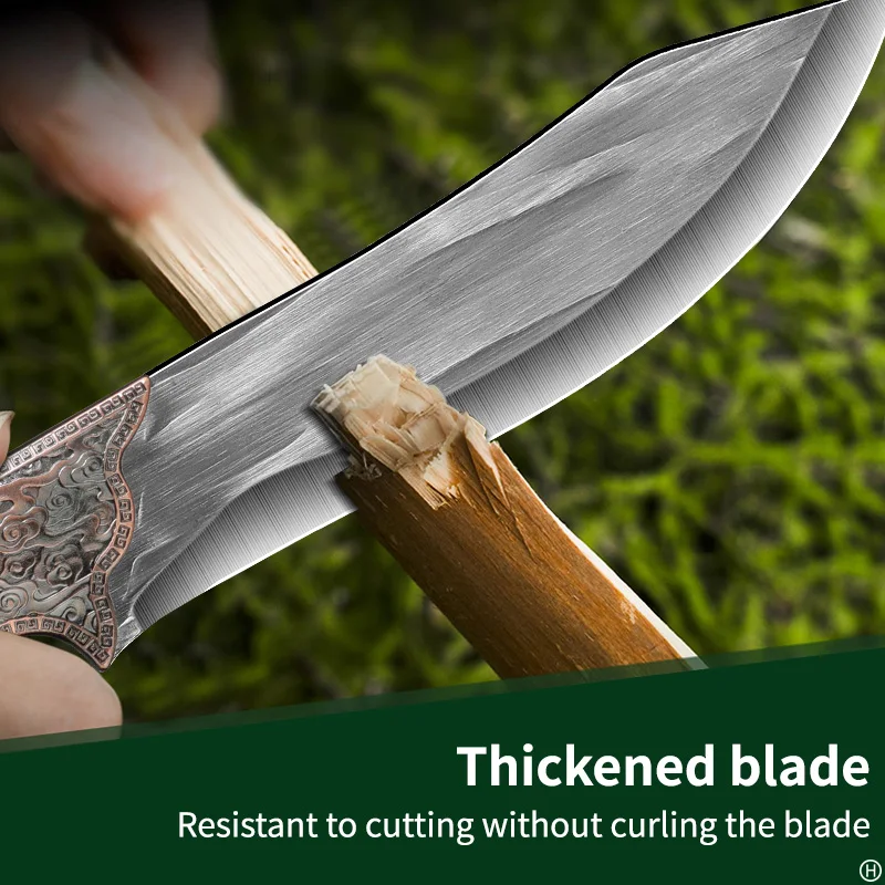 1pc Forged Boning Knife, Outdoor Meat Cutting Knife, Butcher Commercial Splitting Knife, Multi-Function Cutting Knife