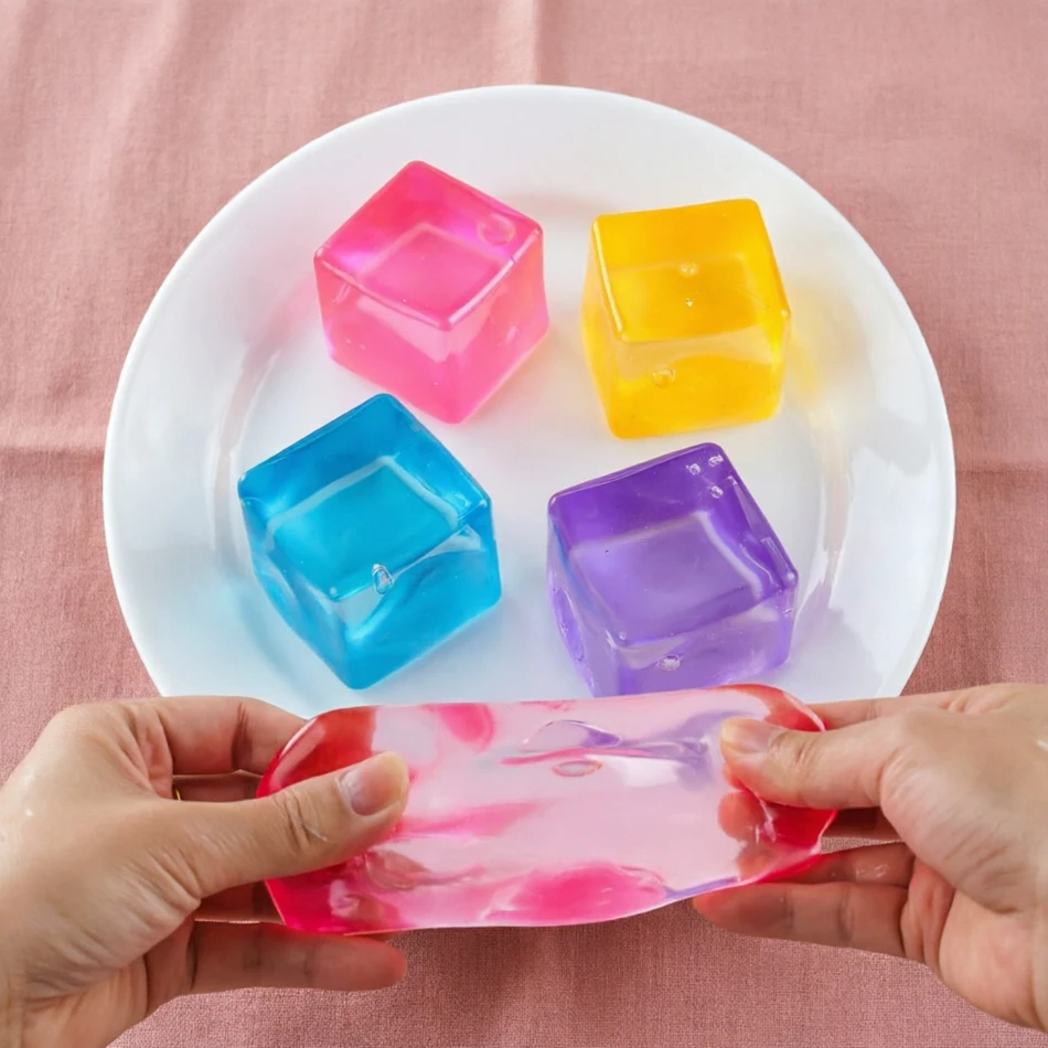 

Ice Cube Sensory Toys Squishy Fidget Stress Cube for Adults Kids Anxiety Stress Relief Hand Therapy Sensory Squishy