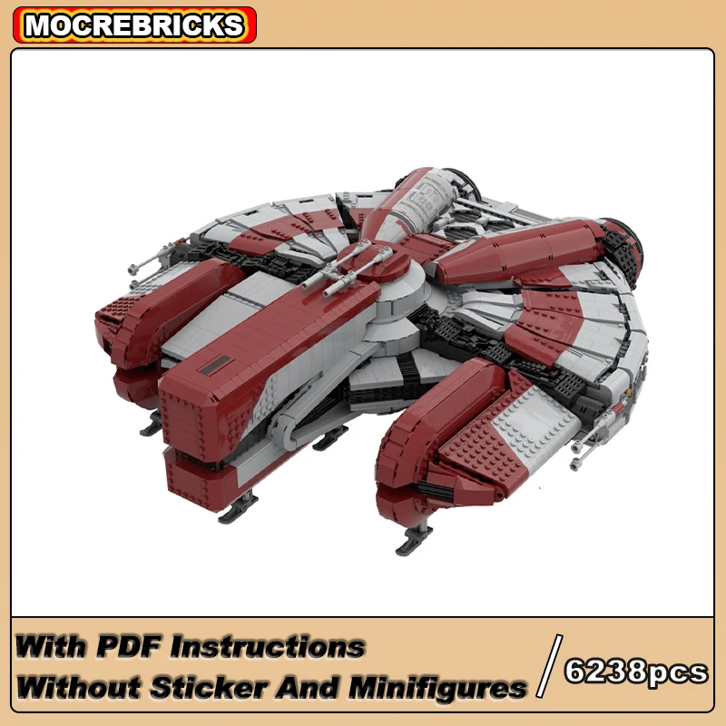 

MOC-30979 Movie War Spaceship Ebon Hawk Space Battleship Fighter Weapon Building Blocks Assembly Model Technology Brick Toys