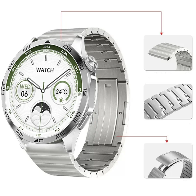 Titanium Alloy Strap forl Huawei Watch GT5 /GT4/GT3/GT2 46mm Watchband for Huawei GT 5 Pro 46mm New Wristband