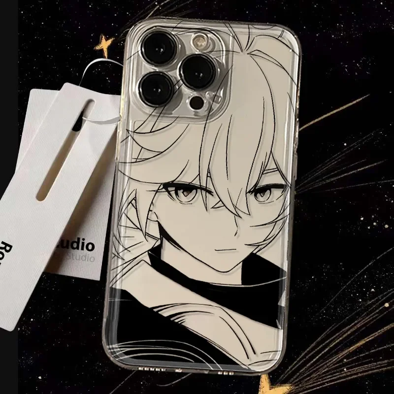 New Anime Boy Girl phoen For iPhone15 14 13 12 11Pro  XR XS Max78 Plus 12 Mini 13Mini  Y2K creativity Anti fall soft phone Case