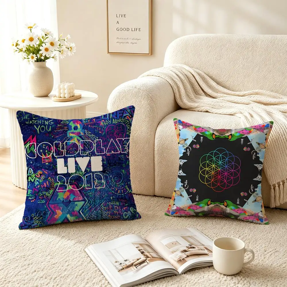 Band Coldplay Cushion Cover Pillow Short Plush fresh natural Cushion for Living Room Bedroom Sofa Home Decoration