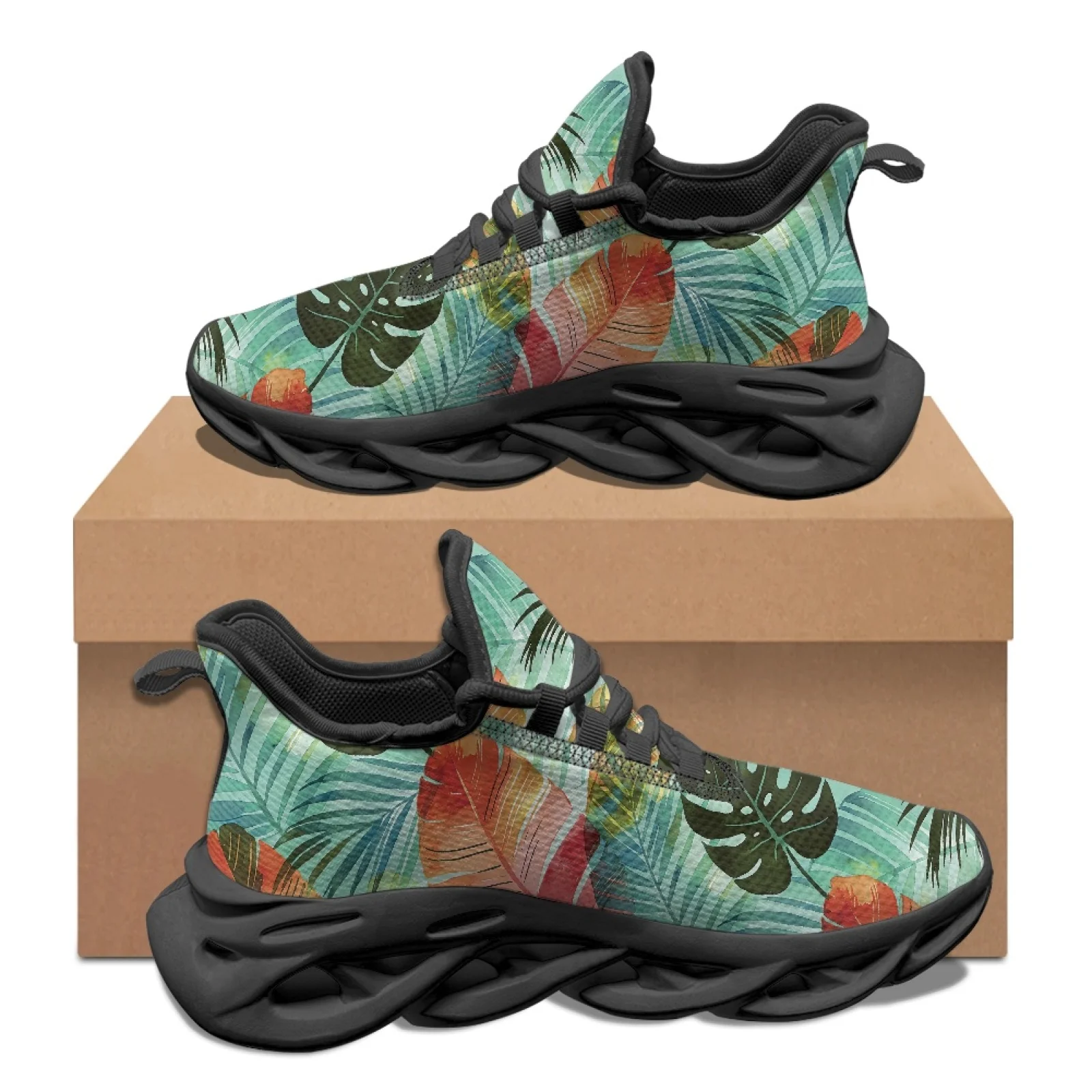 PENSTROLL Tropical Leaf Casual Blade Men's Sports Shoes Athletic Shoes for Work Lightweight Fashion Sneakers