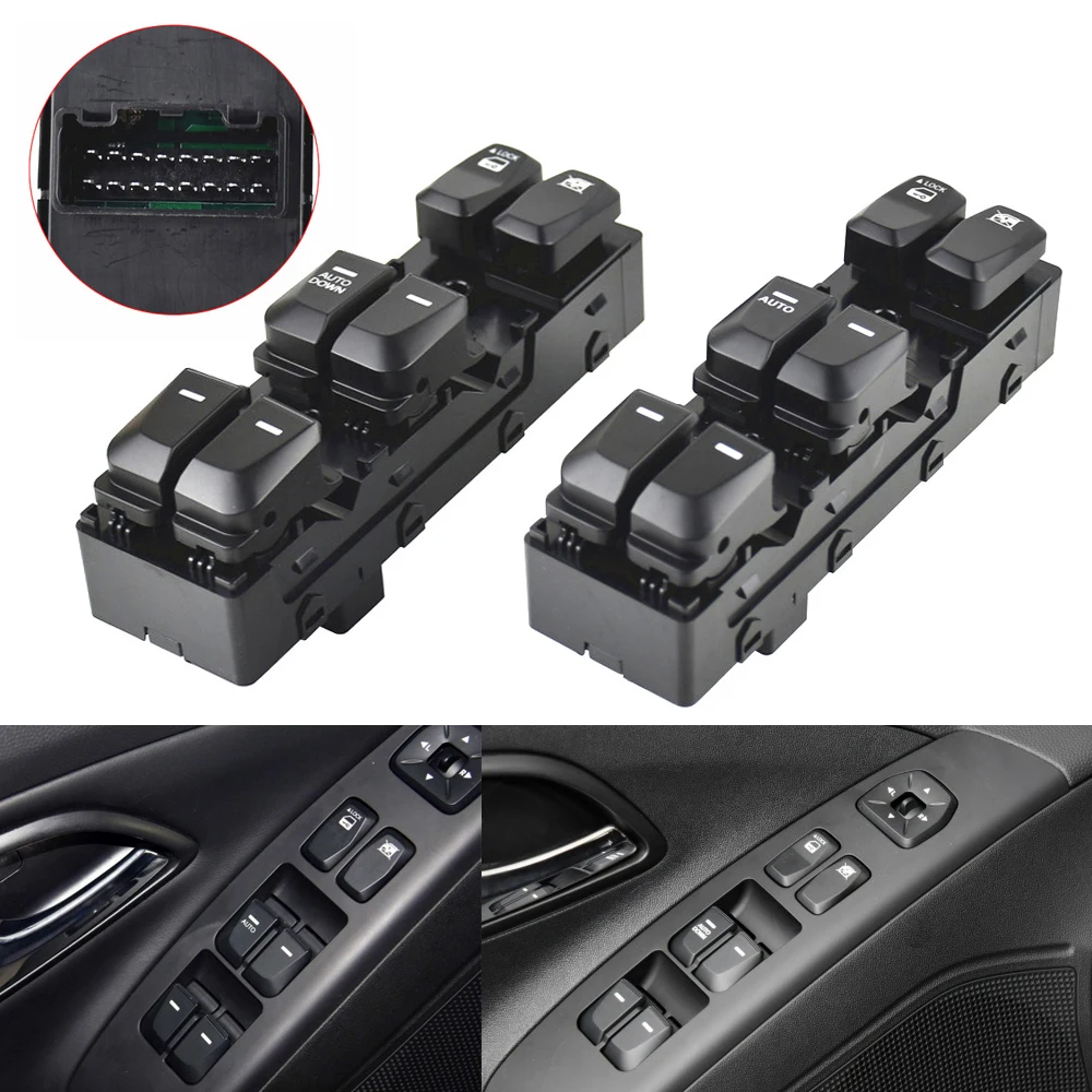 Left Hand Driver Power Master Window Switch For Hyundai IX35 2010 2011 2012-2015 93750-2S150 93570 2S1509P Car Window Switch