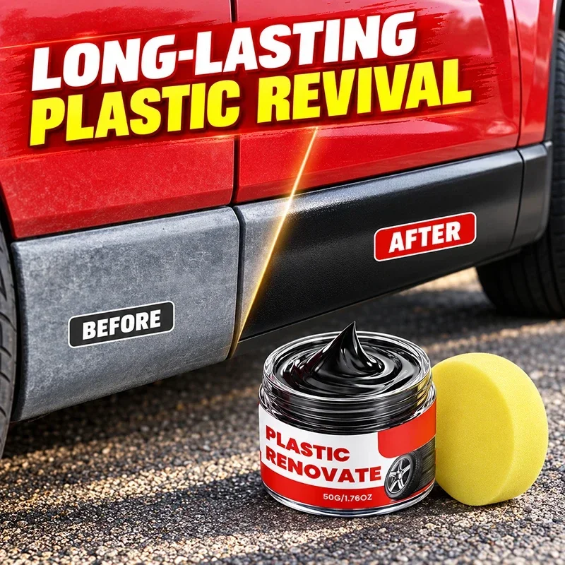 2026 Auto Plastic Back to Black Restorer, Anti-Oxidation Scratch Repair & Anti-Aging Renovation Polish Paste