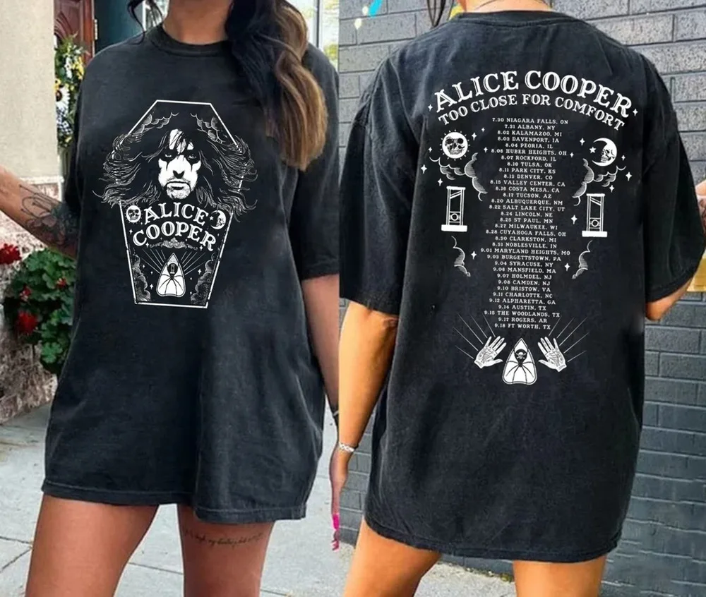 

Alice Cooper 2024 Tour Dates T-Shirt Rock Music Vintage Fan Gift