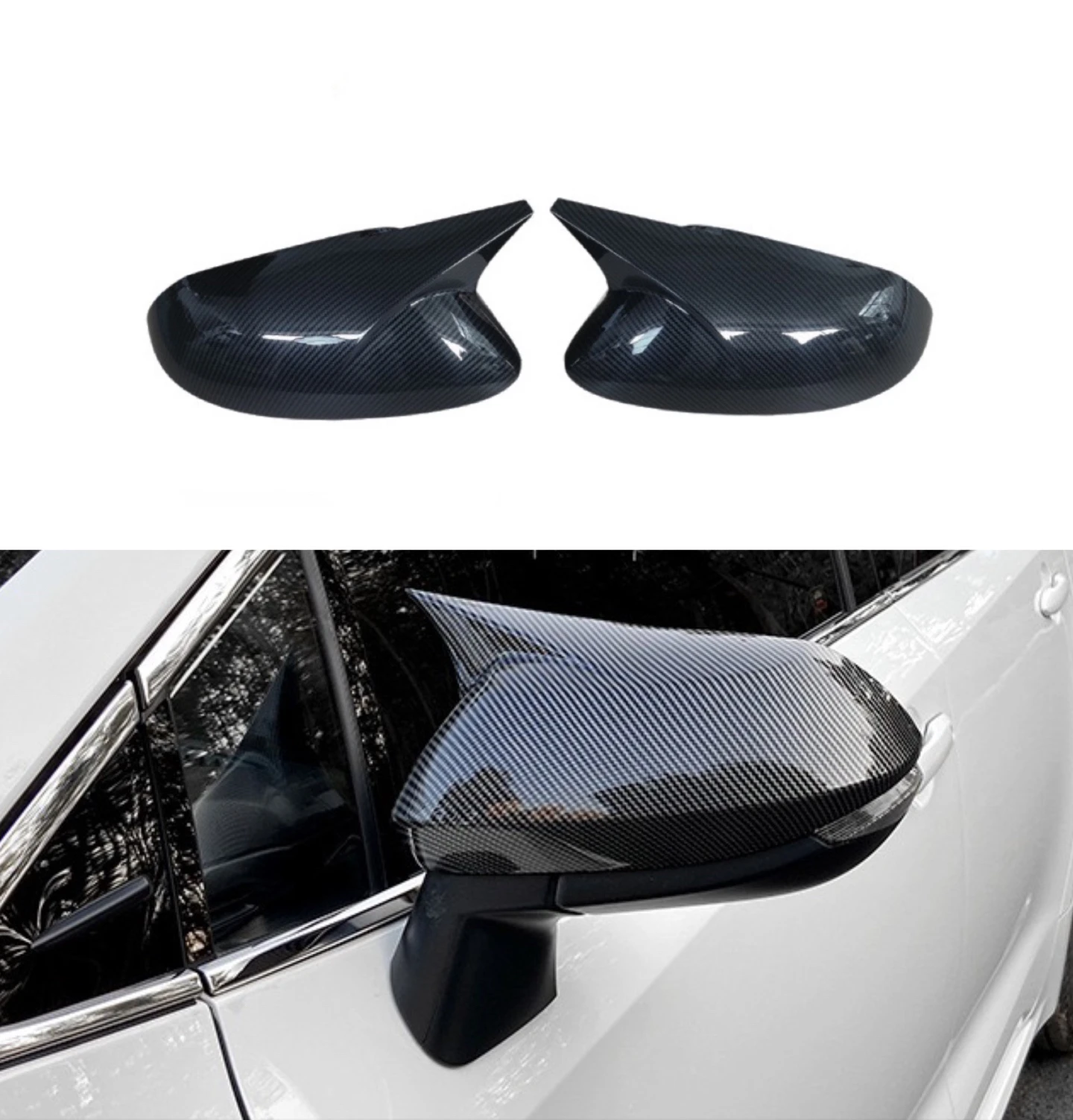 

Rearview Side Mirror Trim Cover For Toyota Corolla 2019 2020 2021 2022 2023 Shell Sticker Car Styling Accessories Auto Part