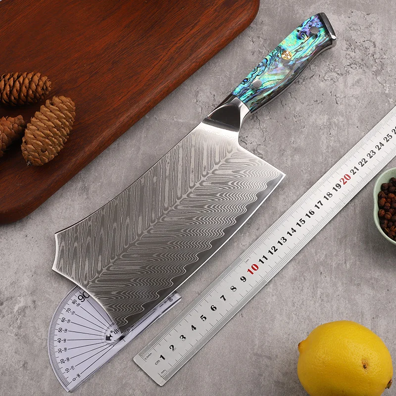 

67 Layers Forged Damascus Pattern VG10 Steel Core Chopping And Cutting Meat And Vegetables Dual-Use Kitchen Knife