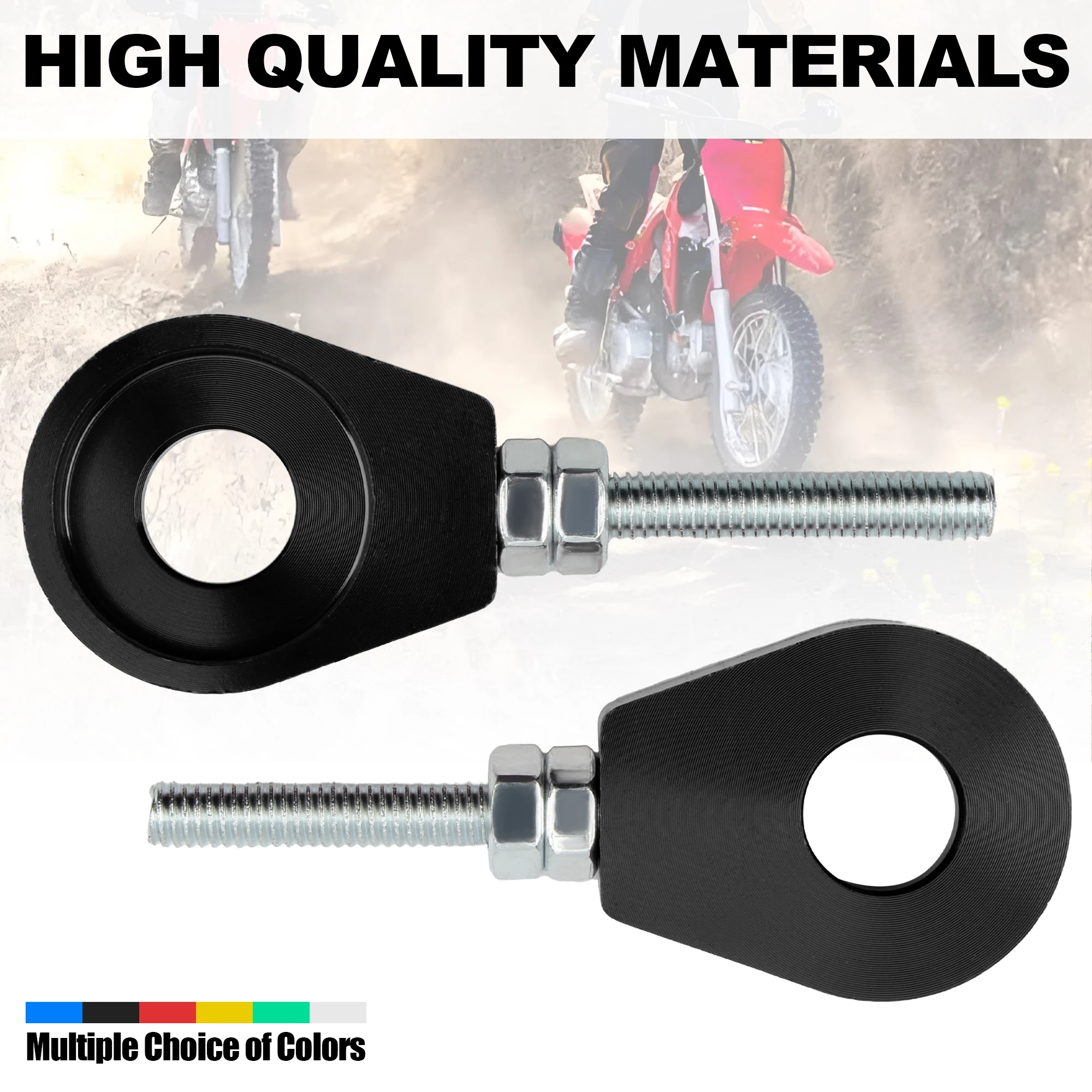 12mm/15mm Motorcycle Rear Wheel Axle Hole Chain Tensioner Adjuster For Honda Yamaha DirtBike Enduro Motocross Modification Parts