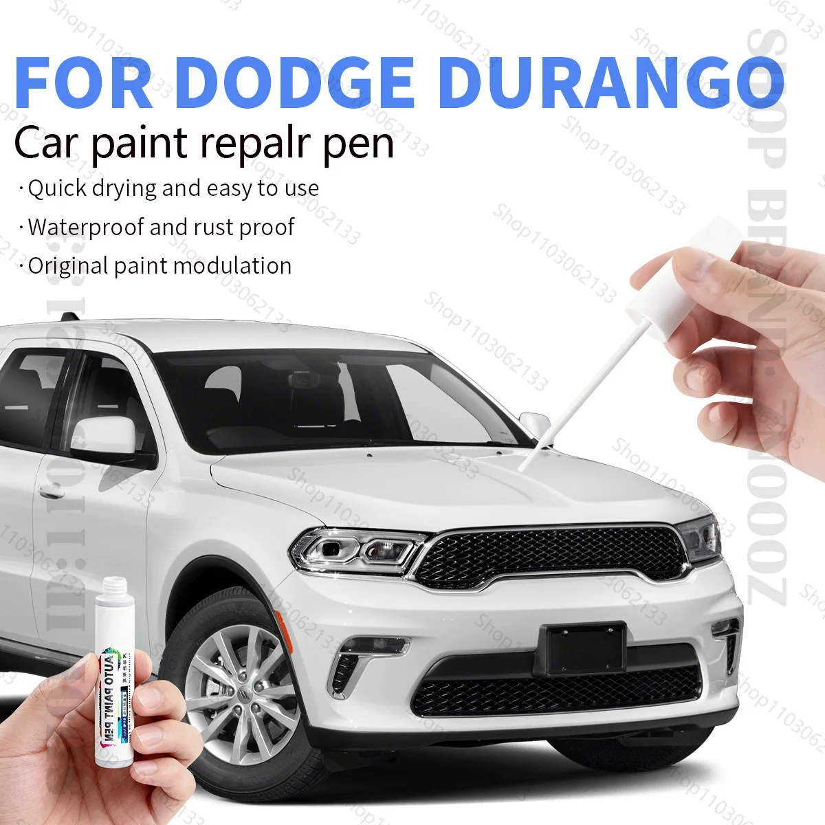 

Для 1998-2025 Dodge Durango DN ND WD Ручка для ремонта краски Touch Up Засіб для удаления царапин Автоаксессуары «сделай сам» Черный Белый Серебристый Зеленый Красный