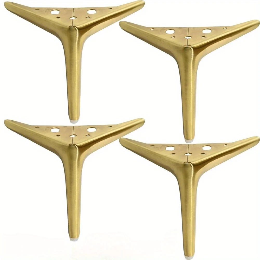 Juego de 4 patas de muebles de 15cm, patas de sofá de Metal, con almohadillas y tornillos antideslizantes, patas de repuesto de estilo moderno para muebles, 4 Uds.