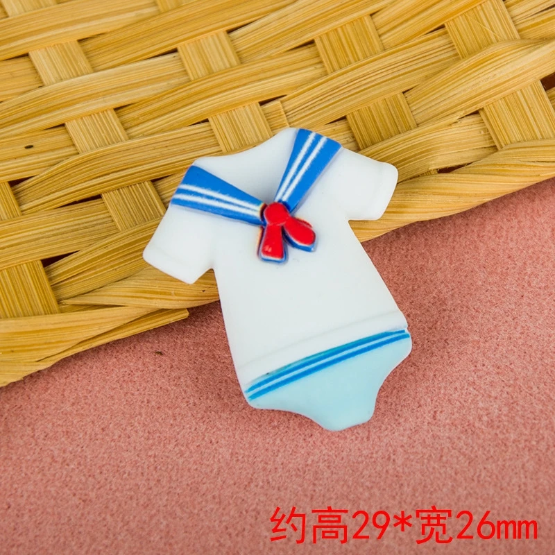 10Pcs New Cartoon Marine Traffic Series Sailor Suit Flat Back Scrapbook Kawaii DIY Home Furnishing Embellishments Hairpin Access