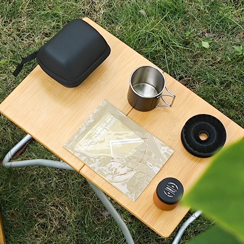 Outdoor Camping Coffee Brewing Set, Portable Silicone Filter Cup Combination, Car Campingping