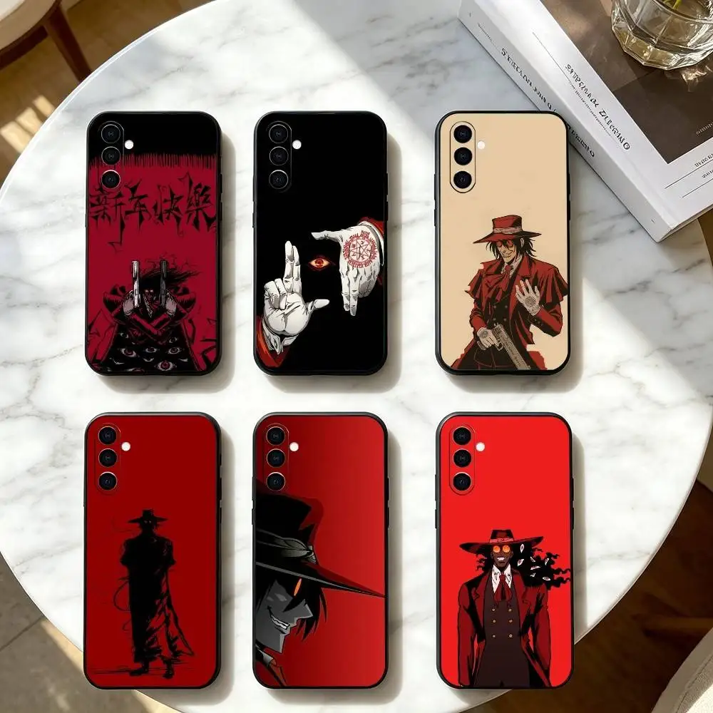 A-Alucard H-Hellsing Anime  Gift Phone Case Black Silicone Soft For Samsung Galaxy A73,A72,A71,A70,A53,A52,A51