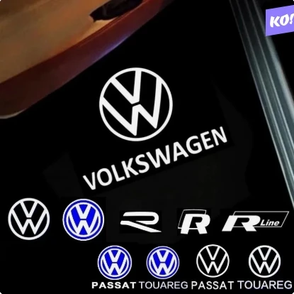 

2X Door car logo LED light, LED projection light for Volkswagen VW Passat B5 B5.5 Touareg 2000-2010 2002 2005 2004 2007 2008 200