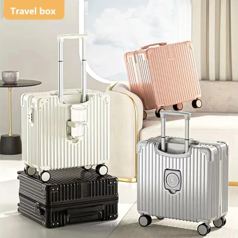 Aluminum Frame Travel Bag Suitcase Rolling Luggage 18/20 Inch Trolley Luggage Carry-On Cabin Suitcase