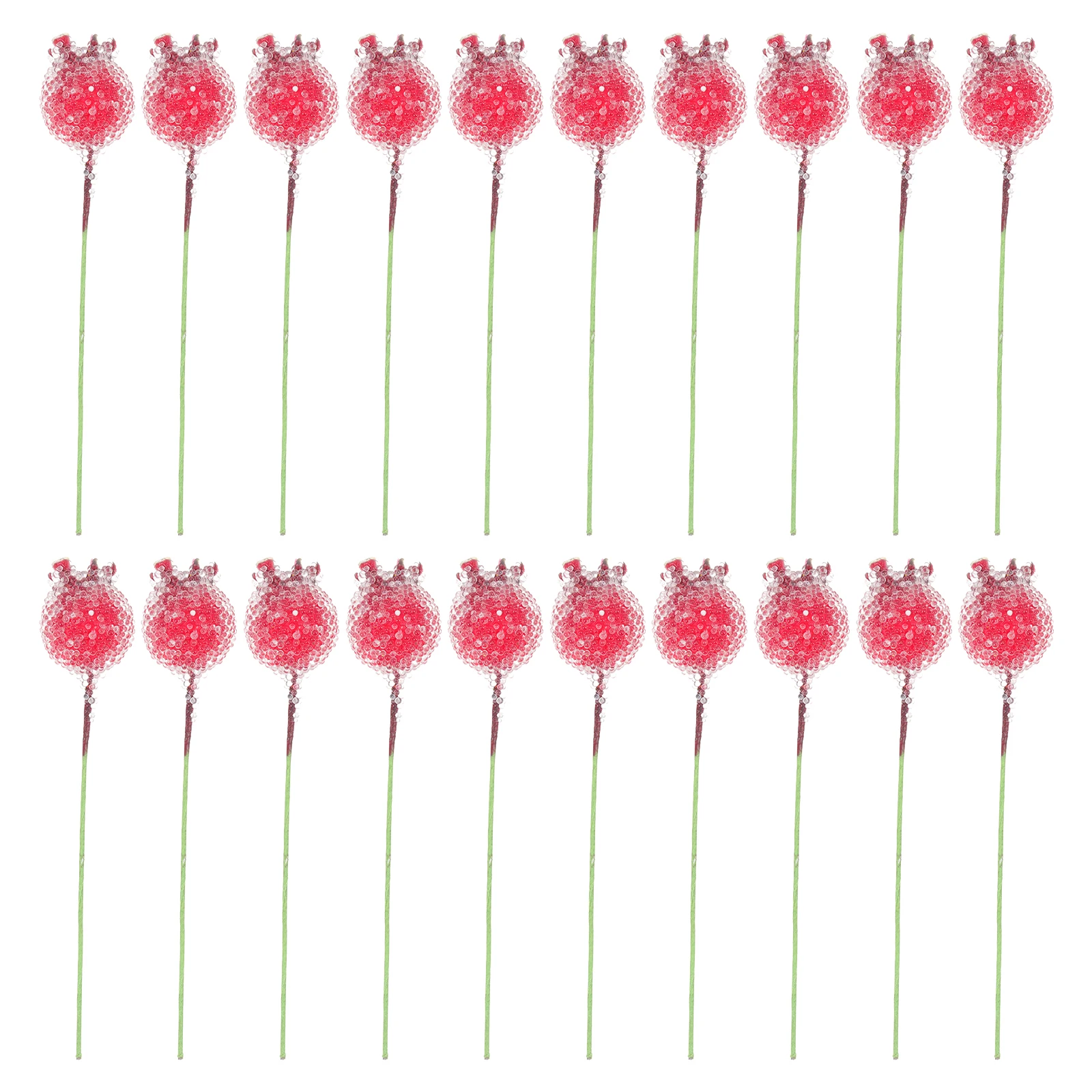 

100 Pcs Decorate Simulated Christmas Fruit Decoration Xmas Ornaments Plastic Indoor Frosted