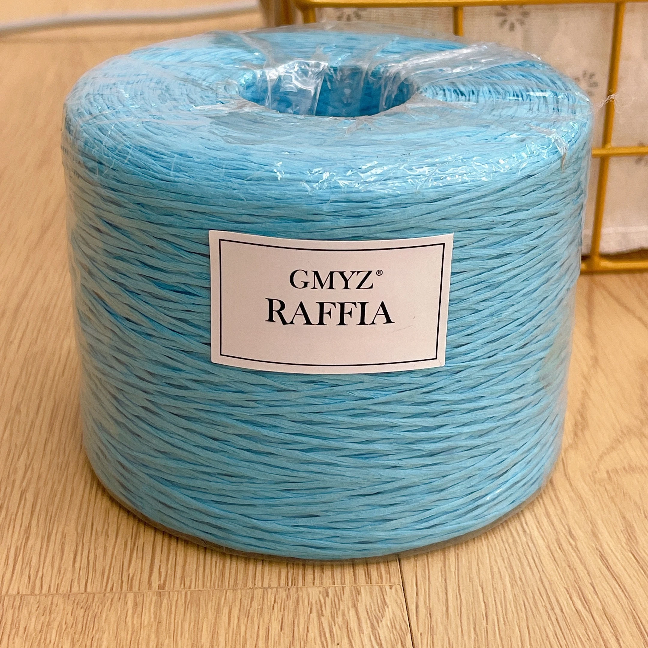 Plain Raffia Yarn Natural 220g - Crochet Bag Raffia ulasan dan harga