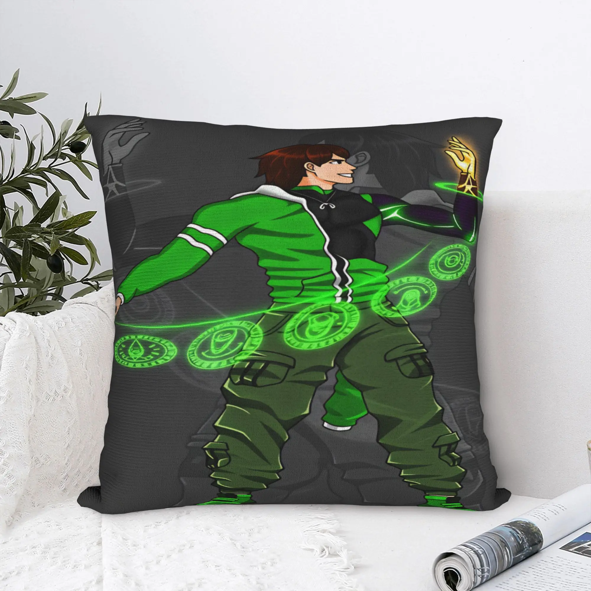 Pillow Cover Ben 10 Cartoon  Kawaii Pillow Case For Chair Sofa Home Decor Pillowcases
