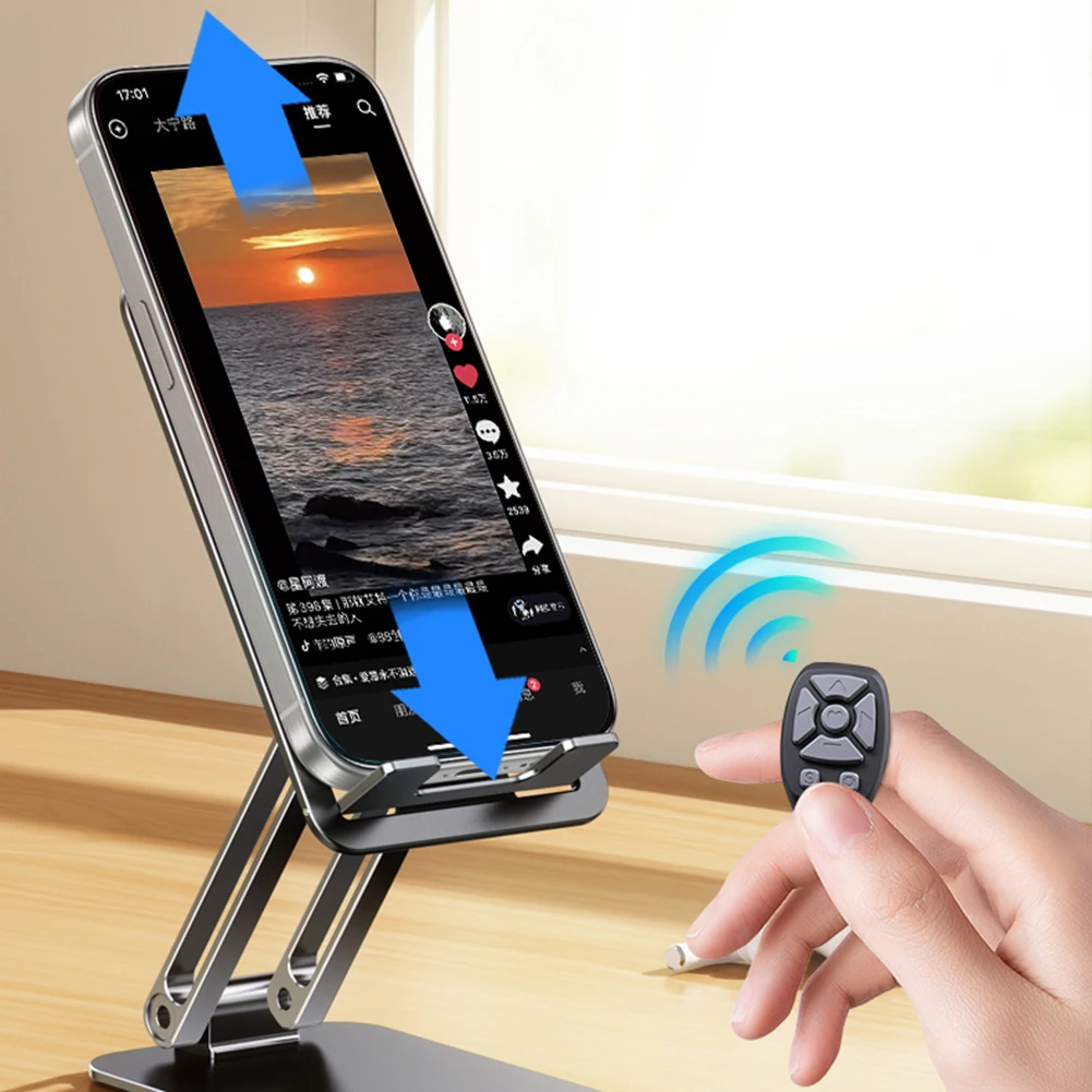 ل TikTok التمرير الدائري الإصبع اللاسلكية التحكم عن بعد BT 5.0 فيديو التمرير التحكم عن بعد 7 مفاتيح صفحة تيرنر التمرير