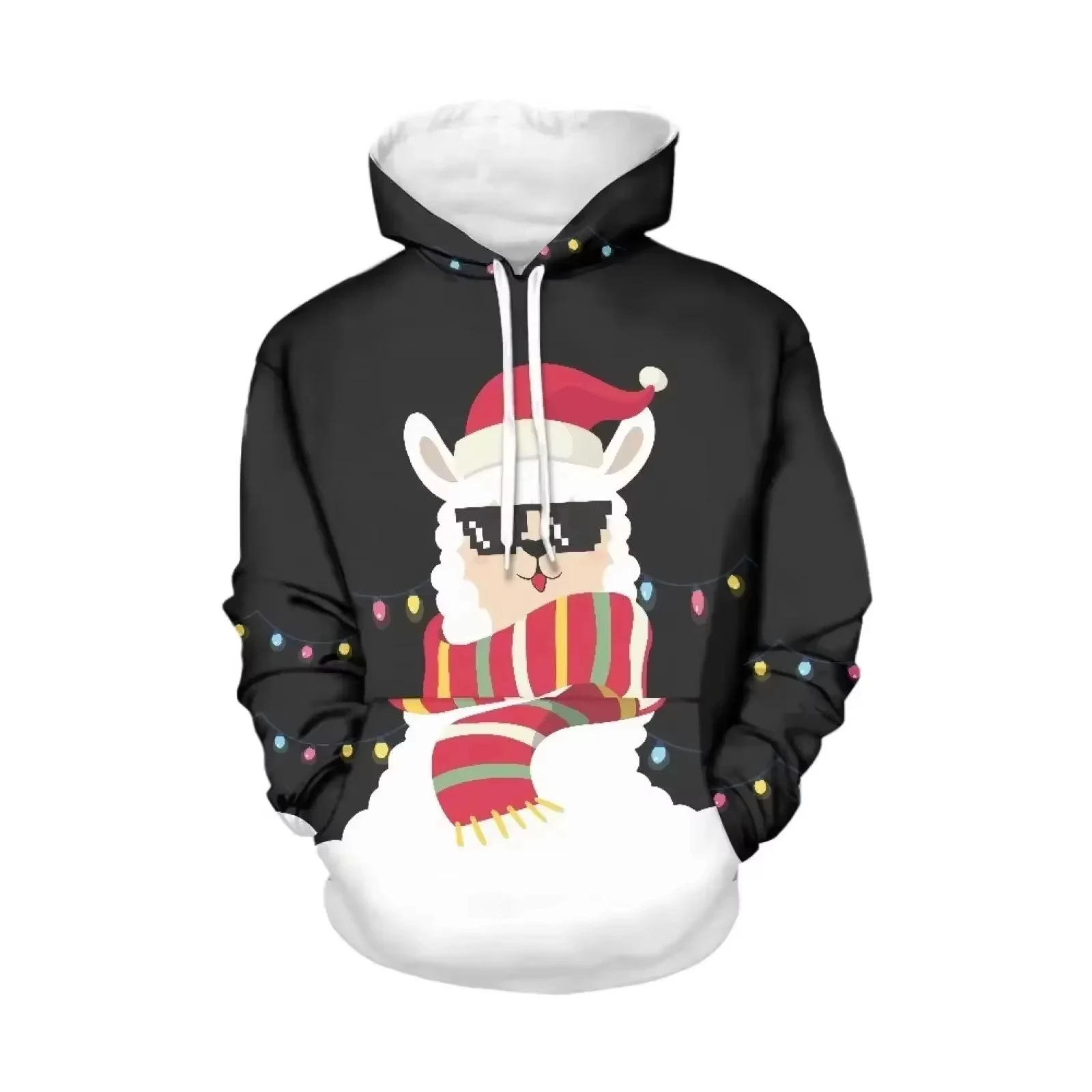 أحدث الخريف والشتاء الرجال الملابس 3D المطبوعة عيد الميلاد هوديي رجل عارضة أزياء فضفاضة المتضخم خمر طفل هوديي أعلى