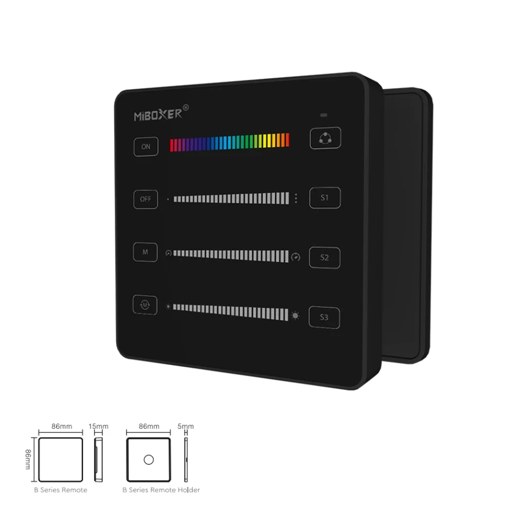 2.4G RF RGB/RGBW/Single color SPI LED Controller DC5-24V WS2811 WS2812B WS2815 SK6812 LED Light Dimmer Wall Panel Remote Control