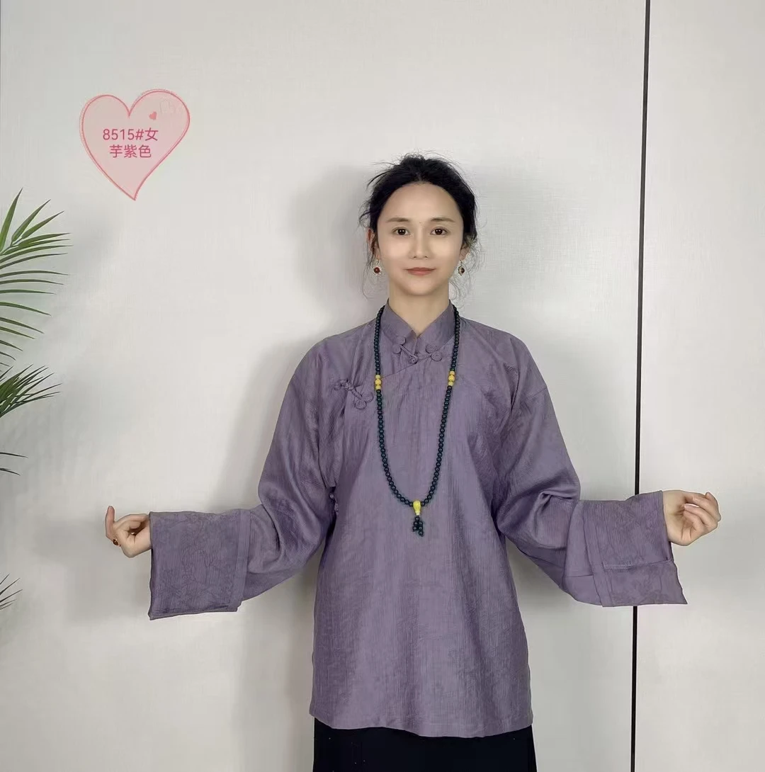Tibetan Robe Shirt Large Cuff Wide Sleeve High-End Women's Costumes Guozhuang Dance Performance Design Spring and Summer
