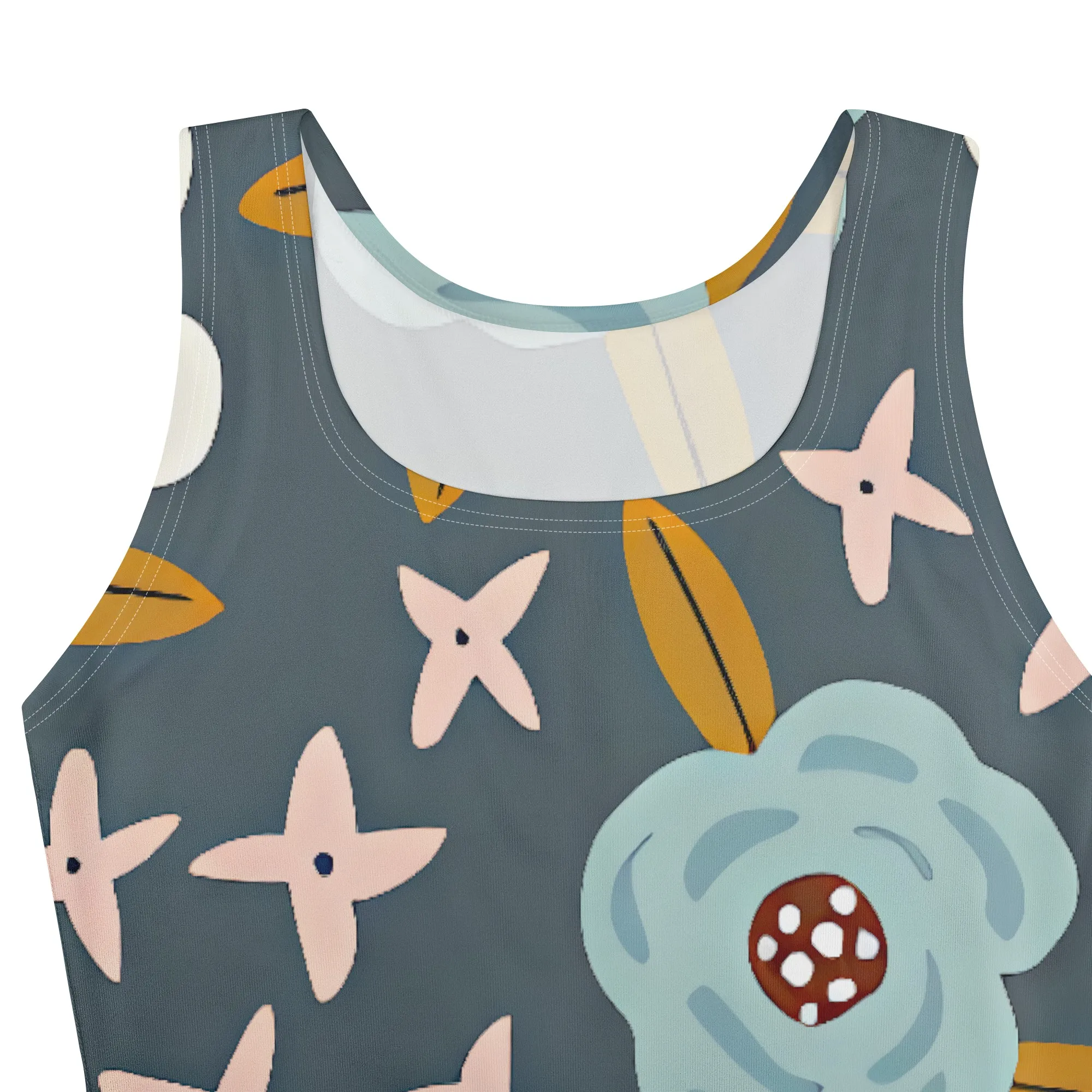Abito longuette aderente estivo Abito senza maniche con stampa floreale per donna Abito da spiaggia casual