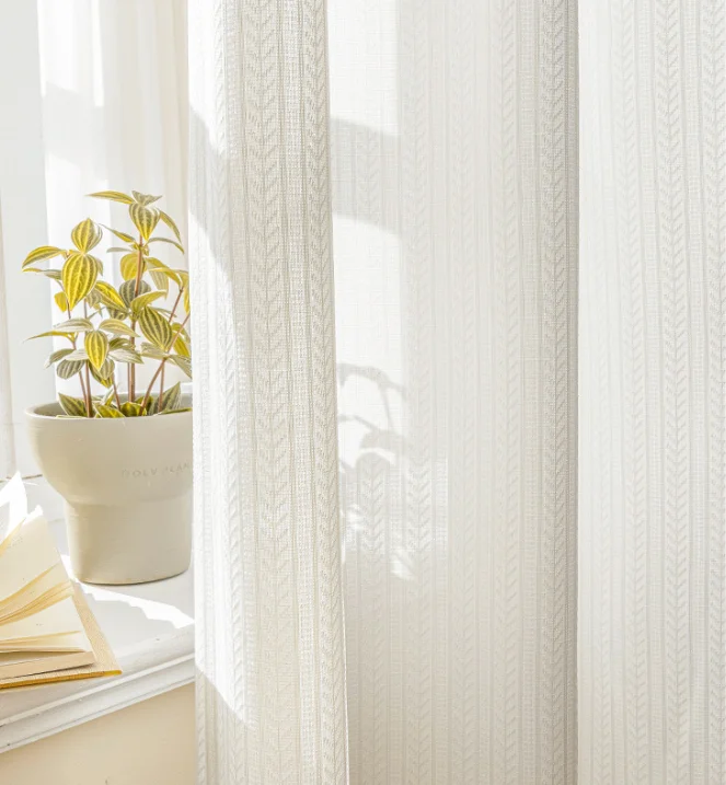 New Modern Simple Mirror Veil Light-impermeable Living Room Bedroom Curtains