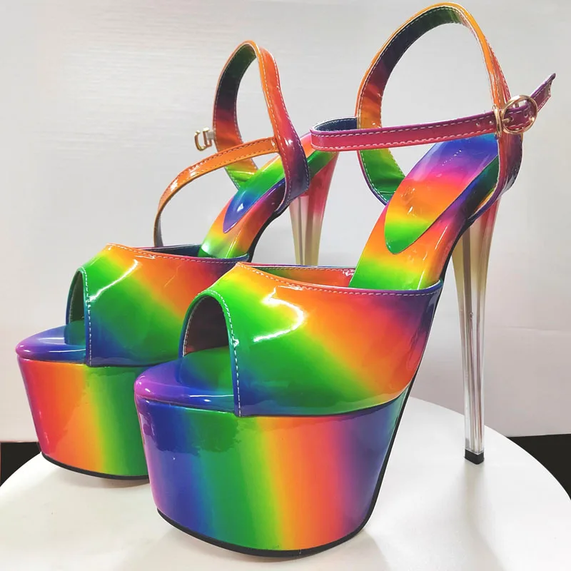 

Women Sandals Ladies Shoes for Nightclub Summer 19CM High Heels Sandalias Mujer Custom Platform Women Shoes Big Size 48 WSH2599