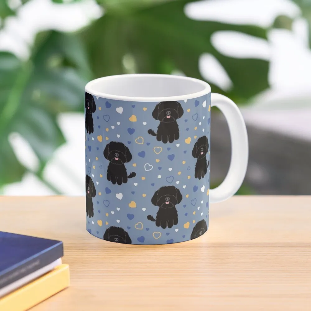 Love Black Maltipoo Moodle Dog Classic  Mug Picture Tea Cup Design Photo Coffee Gifts Simple Drinkware Handle Round Image