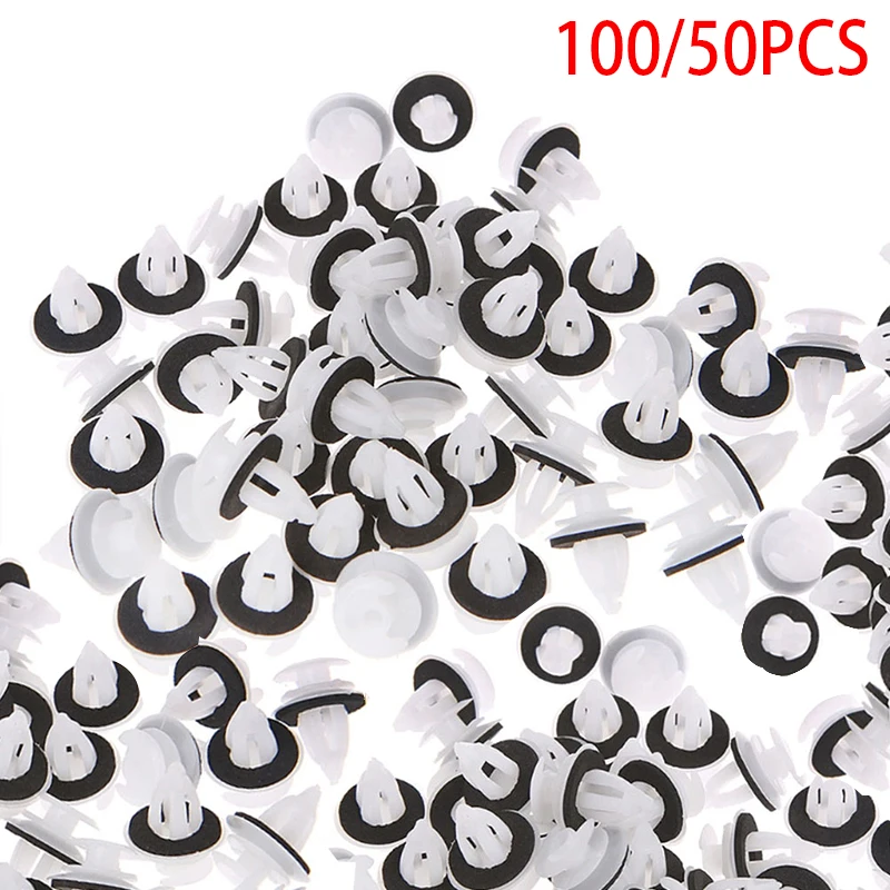 100/50pcs Door Trim Panel Fastener Kit for BMW E21 E30 E36 E46 E90 E91 E92 E93 Nylon Car Clips Fastener Car Interior Accessories