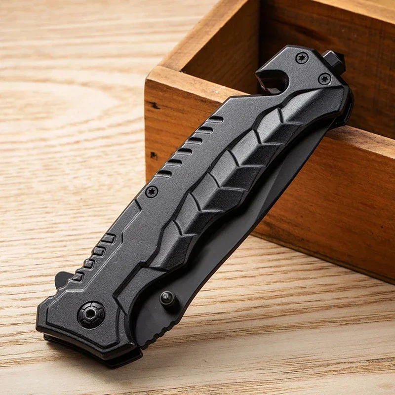 220mm (8.6'') Damascus 5CR15MOV Blade Knives 58HRC Outdoor Portable Pocket Camping Tactical Folding Knife Combat Military Knifes