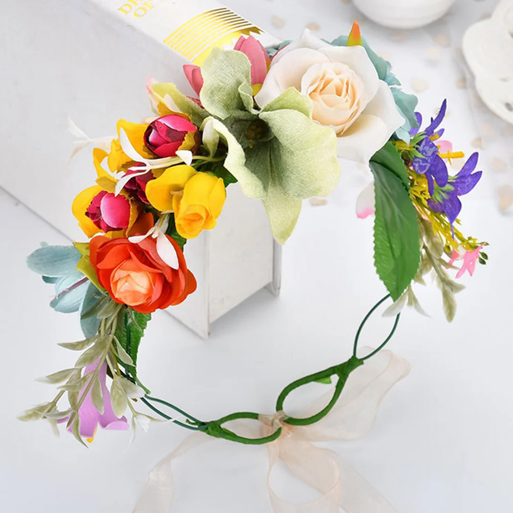 

Flower Hairband Garland Headpiece Beautiful Design Lightweight Suitable Girls Women Flower Headwear Hair Tools