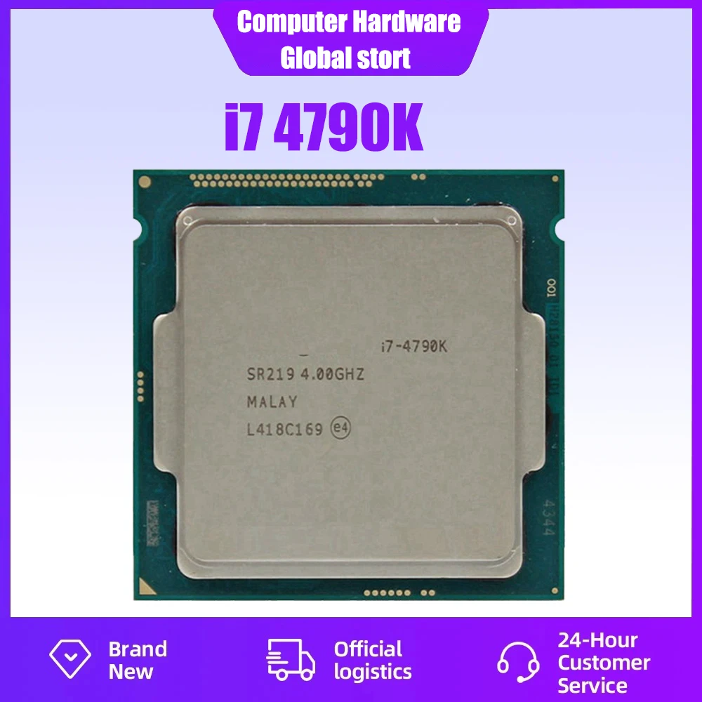 Used  Core i7 4790K 4.0GHz Quad-Core 8MB Cache With HD Graphic 4600 TDP 88W Desktop LGA 1150 CPU Processor