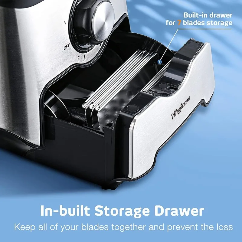 14-Cup French-Fry-Cutter Storage-Drawer Food-Processor -XL Bowl, Large Chute & Storage Drawer, Slicing & Shredding, Chopping