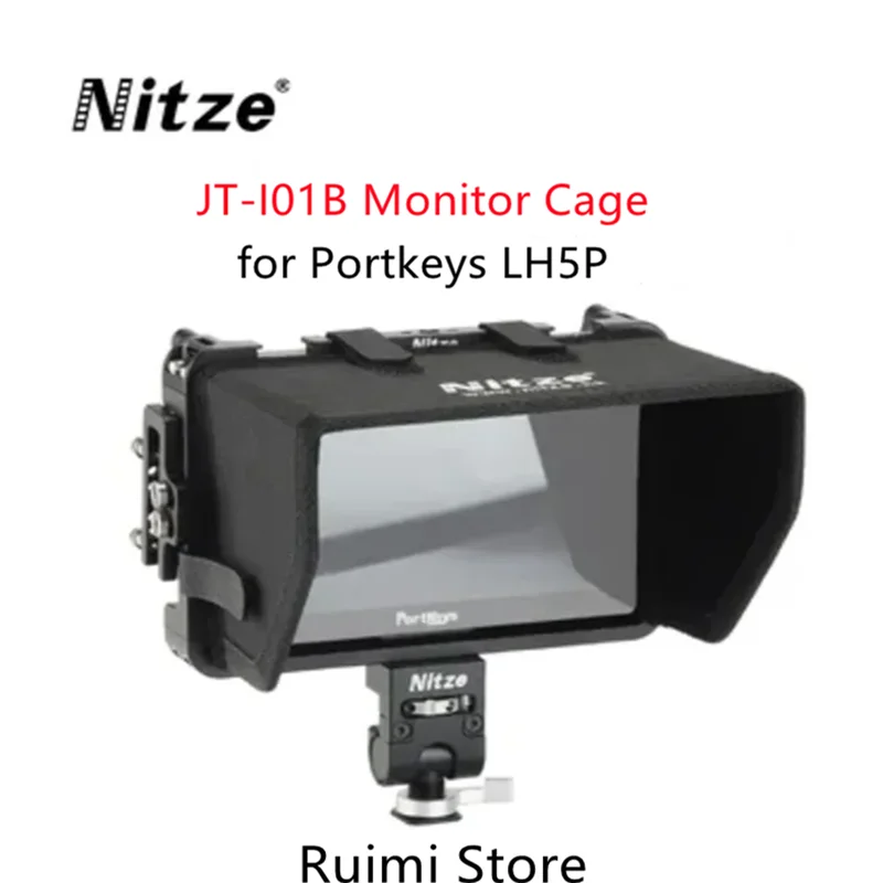 Комплект клетки монитора Nitze JT-I01B с солнцезащитным козырьком для Portkeys LH5P/LH5P II 5,5 дюйма для SAMSUNG T5/T7, SSD SANDISK 500G/1T