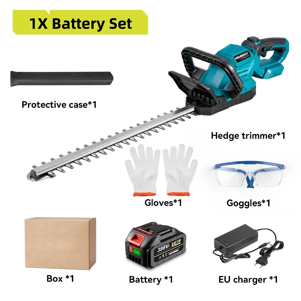 NEWBENY 3000RPM 530MM Elektrische Heggenschaar Snoeischaar Grasmaaier Tuinmaaier Gereedschap voor Makita 21V Accu