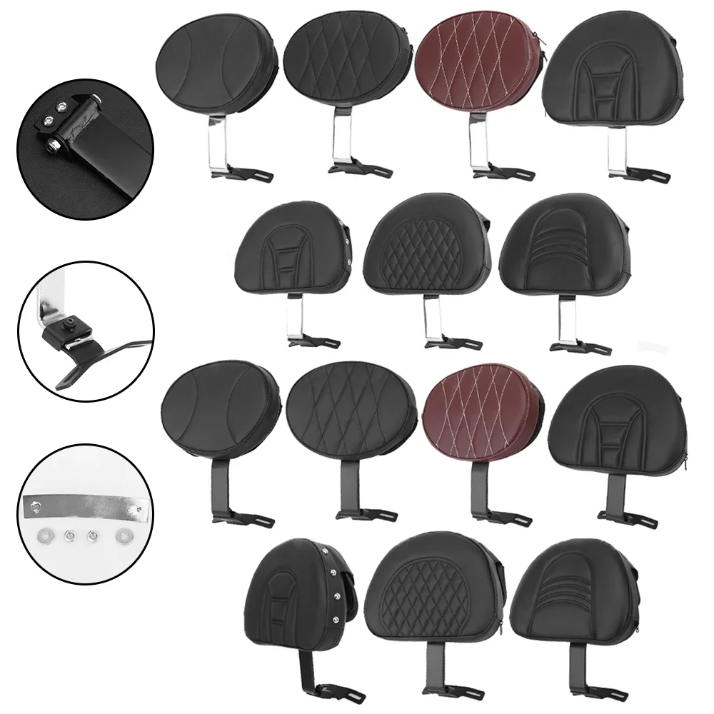 

Motorcycle Adjustable Plug-In Front Driver Rider Backrest Kit For Harley Touring Electra Road Street Glide Road King 1997-2017