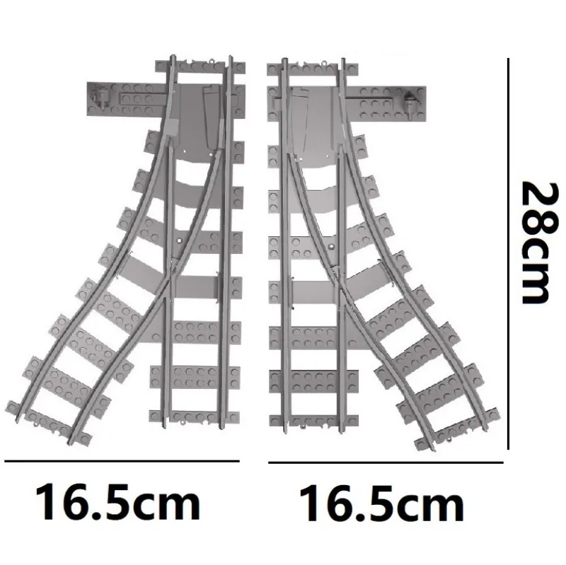 NEW City Trains Flexible Tracks Soft Straight Curved Rails Switch Building Block Creative Models Railways Kids Toy birthday Gift