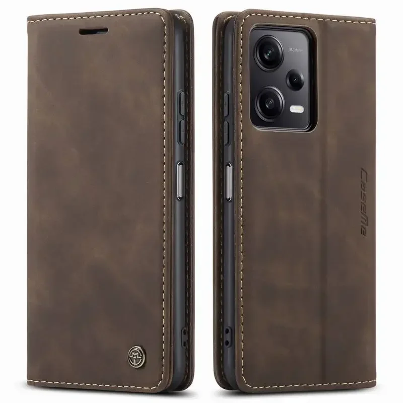 

Leather Case For Poco X5 Pro Magnetic Flip Luxury Matte Wallet Silicone Phone Cover Case On For Poco X5 X 5 Pro